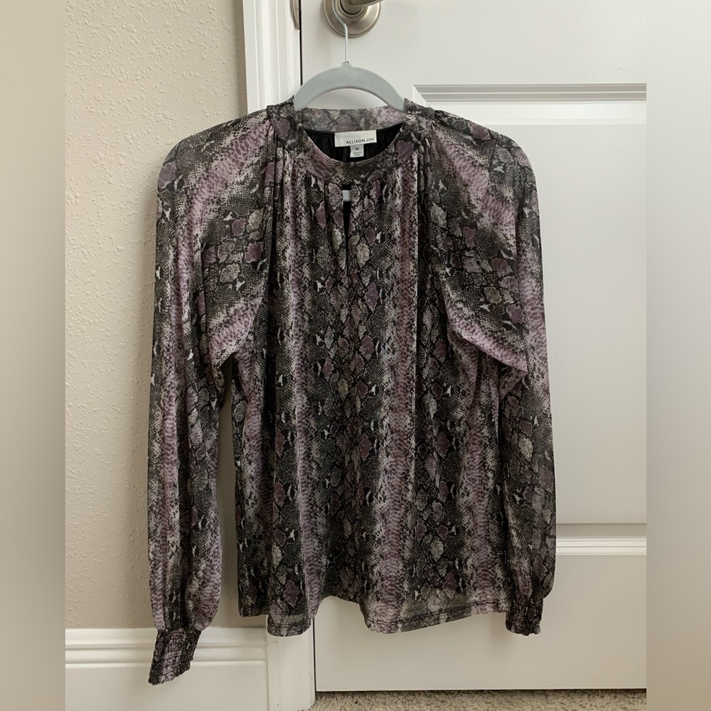 Allison Joy | Blouse | Snake pattern | Purple